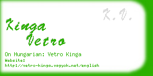 kinga vetro business card